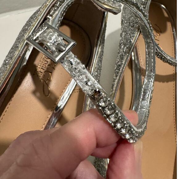 JEWEL BADGLEY MISCHKA NWOB $109 Jamila in Smoked Glittter Size 9.5 - Picture 7 of 11